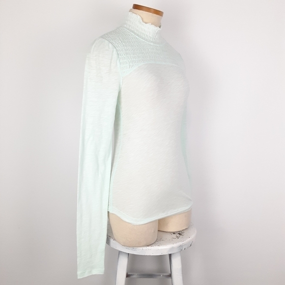 Free People Smocked Long Sleeve Top - Picture 3 of 9